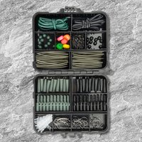 277Pcs Carp Fishing Accessories with Storage Box Carp Fishing Rigs Assortment Wear Resist Swivels Terminal Rigs Fishing Gear Set