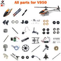 Wltoys V950 RC Helicopter Parts Recvier Servo Shaft Main Gear Motor Rotor Head Canopy ESC Blade Axis for V950 Upgrades Parts