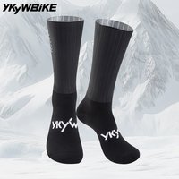YKYWBIKE 2026 Cycling Socks Pro Racing Aero Spoke Sports Socks Wider Non-Slip Stripe Road Bike MTB Socks Outdoors Bicycle Socks