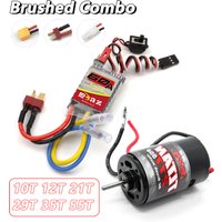 RC 550 Brushed Motor 60A ESC Combo 10T/12T/21T/29T/35T/55T for 1/10 1/12 RC Car Wltoys 124017 Truck Off-Road Crawler