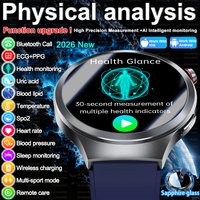 2026 New Physical analysis Health ECG+PPG Smart Watch Lipids Uric acid Blood Pressure Health Clock Men NFC call sapphire watch