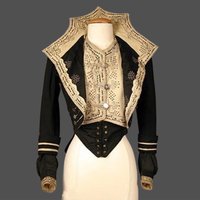 1790s Hussar Jacket Tudor Elizabethan Queen Riding Costume Women Gothic Steampunk Officers Military Uniform Tuxedo