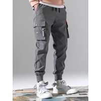AliExpress 2025 New Men's Cargo Pants, Thin Trousers, Comfortable and Breathable, Outdoor Casual, Wearable, Running, Cycling, Multi-pocket