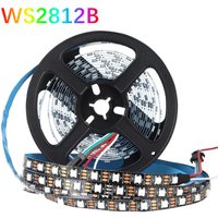 RGBIC Smart LED-Streifen WS2812B WS2812 5050, individuell adressierbarer IC 30/60/144 Pixel/LEDs/m, Licht DC5V, Schwarz, IP30/67 wasserdicht