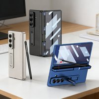 Magnetic Hinge 360 Protective Case For Samsung Galaxy Z Fold7 Fold 7 6 5 4 5G Pen Holder Screen Glass Stand Shockproof Cover