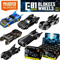 Blokees Wheels Batman Batmobile 1992 E01 DC Licensed Diecast Model Car Collectible Toy with Sleek Matte Black Design