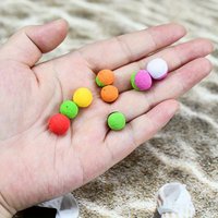 28pcs a Box of Single And Double Color Mixed European Carp Fishing Floating Water Bait Beads European Carp Fishing Bait Beads