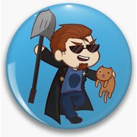 Chibi Postal Dude Soft Button Pin Creative Lapel Pin Lover Cartoon Metal Hat Funny Decor Cute Collar Jewelry Badge Brooch Women