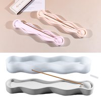 DIY clay molds, wave-shaped incense holder silicone molds, incense holder candle holders, decorative figurines, and stone resin