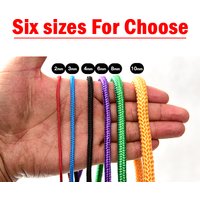 10~100m Φ4mm~9mm colored nylon braided rope playground safety net rope sunshade net fixed rope household tent rope clothesline