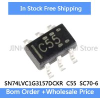 20Pcs SN74LVC1G3157DCKR C55 SC70-6 multiplexer chip IC In Stock Wholesale 50V direct insertion aluminum electrolytic capacitor