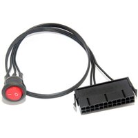 24-Pin Female Mining Power Start Switch ATX PSU PC Power Supply Starter Tester Start Up Jumper Cable with ON/OFF Switch 50cm ATX