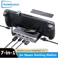 7-in-1 USB C Docking Station for Steam Deck Nintend Switch M.2 NVMe SATA HUB HDMI 4K@60Hz 1000M Gigabit Ethernet 2*USB 3.0 Hub