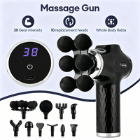 Mini Fascia Gun 38 Level High Frequency Vibration 6-Heads Body Massage Gun Muscle Relaxation Shoulde Waist Back Leg Arm Massager