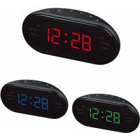 LED Alarm Clock Radio Digital AM/FM Radio Red With EU Plug Large LED Display Digital Radio Alarm Clock For Bedroom Bedside Desk