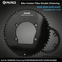 AliExpress riro RIRO Carbon 110BCD Chainring 50-34T 52-36T 53-39T 54-40T for R7000 R8000 R9100 R7100 R8100 R9200 Carbon Fiber Road Bike Crown