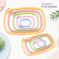 1/2/5Pcs Plastic DIY Embroidery Hoops Square Cross Stitch Frame Home Handicraft Embroidery Set Sewing Accessories