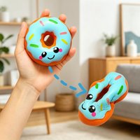 New Lovely Donut Squishy Squeeze Fidget Toy 3.94inch Soft Mood Relief Mini Sensory Toy Cute Calm Anti-Stress Fidget Plaything