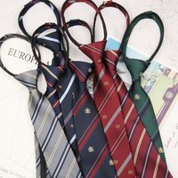 Zipper Necktie For Men Women Tie for Boys Girls Suits 7cm Striped Lazy Ties Slim Girls Neck tie Gravatas Rubber Pre-tied Ties