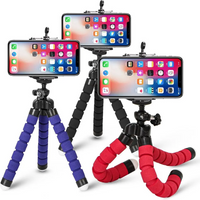 Sponge Tripod GoPro Small Digital Camera Tripod Flexible Octopus Smartphone Monopod Tripe Stand With Bluetooth Remote Control