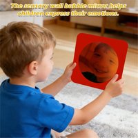 (SPOR) 4 Pcs Sensory Wall Mirror, Acrylic Bubble Mirror Christmas Wall Decoration for Sensory Room or Science Classroom