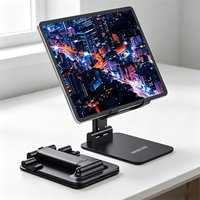 Foldable Tablet Stand Desktop Phone Holder Live Cellphone Bracket For iPhone 17 16 15 14 13 12 Samsung S25 S24 Xiaomi iPad Mount