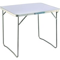 80x60x69cm Aluminium Camping Table, Portable Folding Table Small Picnic Table Laptop Desk TV Dinner Bed Home Office, White