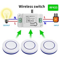 Wireless switch RF433MHz Remote Control Light Switch Home Automation Modification Switch for Lighting Control