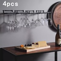 4 red wine cup holders hanging upside down, high footed wine cup holders hanging, storage rack