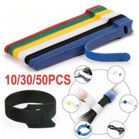 50/30/10PCS Kabel Organizer Wickler Krawatten Draht Management Halter Wiederverwendbare Clip Protector Nylon Strap Maus kopfhörer Hoop Band