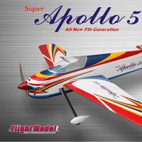 Flight Model RC F3A Stunt Plane 7th Generation Super Apollo 50 Electric Balsa Fixed-Wing Aircraft 1400mm Wingspan Remote Control