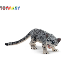 Toymany Simulation Snow Leopard Cub Wildlife Animal Model Toy Mini Figures Dolls Action Figurines Toys Children Gift