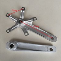 TRUYOU Track Bike Crank 144 BCD Crankset Fixed Gear, Silver Cranks 165mm 170mm, Ultralight