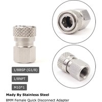 Stainless Steel Foster Quick Disconnect Quick Coupler Socket Filling/Charging Adapter Female Thread 1/8NPT 1/8BSP M10