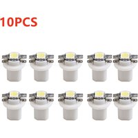 10x Cars LED Bulbs T5 B8.5D 5050 SMD DC 12V 6000K White Car LED Dashboards Dash Lamp Instruments Light Bulbs Shifter Lights