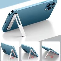 Magnetic Ultra Thin Foldable Mobile Phone Holder Bracket Metal Alloy Desktop Cell Phone Stands Universal Phone Support Kickstan