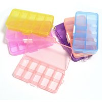 10/15 Grids Kunststoff Schmuck Box Lagerung Fall Handwerk Schmuck Perlen Ohrringe Fach Einstellbare Display Organizer Container