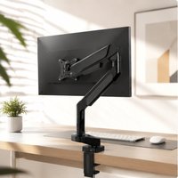 Universal Single Monitor Desk Mount, Adjustable Bracket for Screens up to 32 Inches, Supports 19.8 Lbs per Display, Ergonomic Co