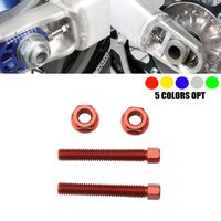 Motorcycles M8x50MM Aluminum Rear Axle Blocks Chain Adjuster Bolt For HONDA CRF KAWASAKI SUZUKI YAMAHA Universal Accesorios