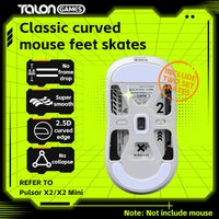 2 Sätze Talon games Mausfüße hellgrau benutzer definierte Maus schlittschuhe mit gebogener Kante für den Austausch von Pulsar x2/x2 Mini-Gaming-Maus füßen