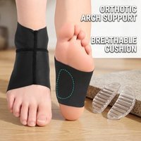 Orthotic Arch Support Insoles for Men Women, Breathable Foot Cushion for Flat Feet, Ankle Support Compression Socks