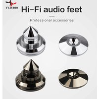 4 PCS 30*27mm speakers Stand Feet Foot Pad Pure copper silver loudspeaker box Spikes Cone Floor Foot Nail M28*26
