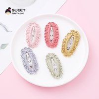 5 Teile/satz Haar Clips Einfache Wolle Gewebt Haarnadel Solide Weiche Nette Sideline Haar Clip Für Babys Mädchen Headwear Kinder Haar Zubehör