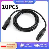 DIVEDEER XLR Audio-Kabel (männlich zu weiblich) DMX512 Signalkabel für Leistungsverstärker mit 3-Pin-Stecker