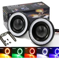 2.5inch Angel Eyes Halo Ring 12v Auto Modified Car LED Fog Light Headlight Bulb projector led COB Auto DRL for lada off road