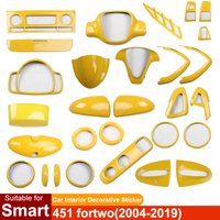 For Smart Brabus 451 Fortwo Car Door Bowl Gear Shift Panel Cover Tachometer Ring Decoration Sticker Modification Accessories