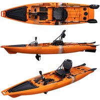 2024 New Arrival 12. 5FT 3.81M HDPE One Person One Seating Pedal Drive Kayak Fishing Kayak with Paddle Holder Deck Mount