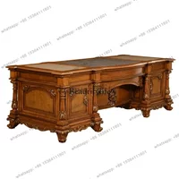 56American all solid wood desk home European office boss table
