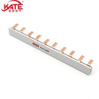Bornier en barre de cuivre à 4 ou 12 voies, Type broche 2P, pour connecteur de commutateur d'air MCB DZ47 2P63A