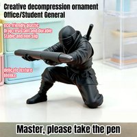 Creative 3D pen holder, ninja figurine ornament, desktop pen holder storage, decorative pen holder/stationery storage, gifts